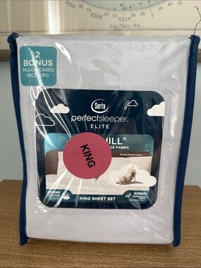Serta PerfectSleeper Elite King Sheet Set - Light Gray